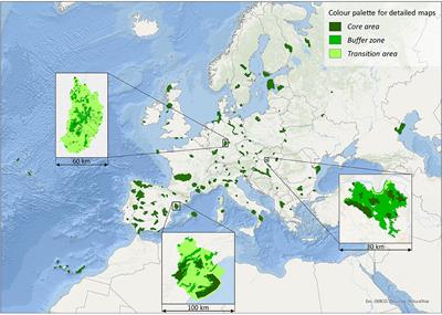 Zoning of UNESCO Biosphere Reserves: A Comprehensive Set of Geodata for Europe